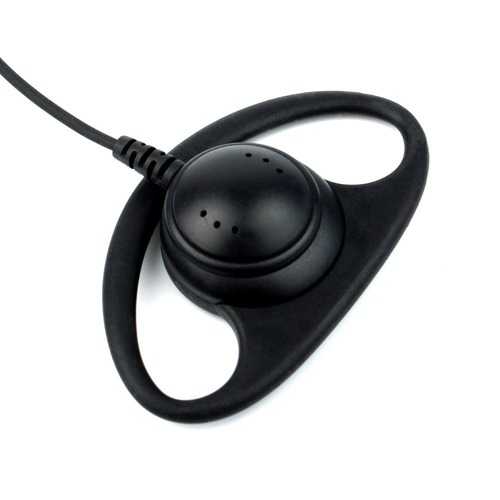 Retevis D shape Soft Ear Hook Earpiece 2Pin PTT Mic Headset For Kenwood For Baofeng UV-5R 888S