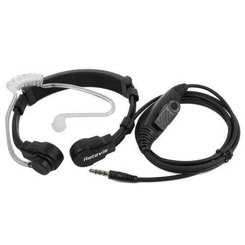 Retevis R-151 1Pin 3.5mm PTT Throat Mic Earpiece Covert Air Tube Headset With Slow rebound Earbud for Mobile Phone C9038A