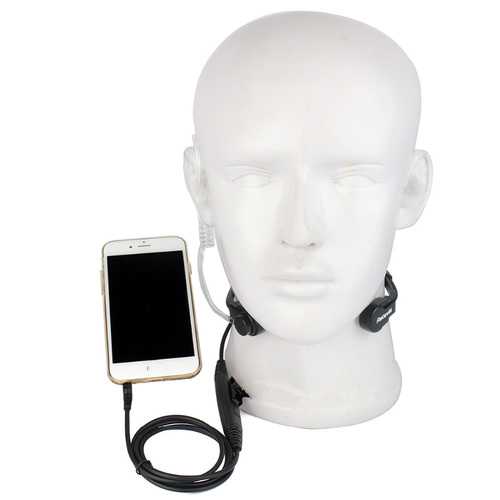 Retevis R-151 1Pin 3.5mm PTT Throat Mic Earpiece Covert Air Tube Headset With Slow rebound Earbud for Mobile Phone C9038A