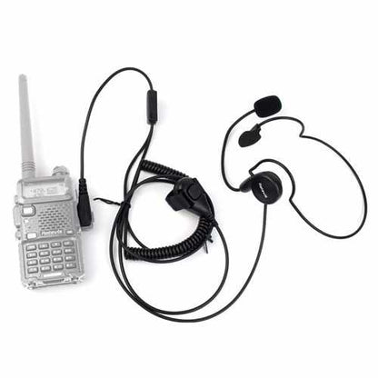 Retevis 2 Pin Earpiece H-777 RT-5R Mic Finger PTT Headset for Kenwood BAOFENG UV-5R BF-888s Ham Radio Hf Transceiver C9029A