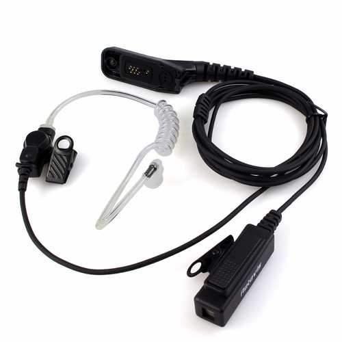 Retevis R-1M21 Two Wire PTT Acoustic Tube Earpiece for Motorola XPR6000 XPR6550 DP4800 DP4801 P8268 Walkie Talkie C9048A