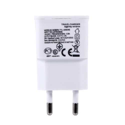 Universal Dual USB EU plug 5V 2A Wall Travel Power Charger Adapter