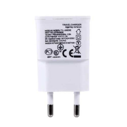 Universal Dual USB EU plug 5V 2A Wall Travel Power Charger Adapter