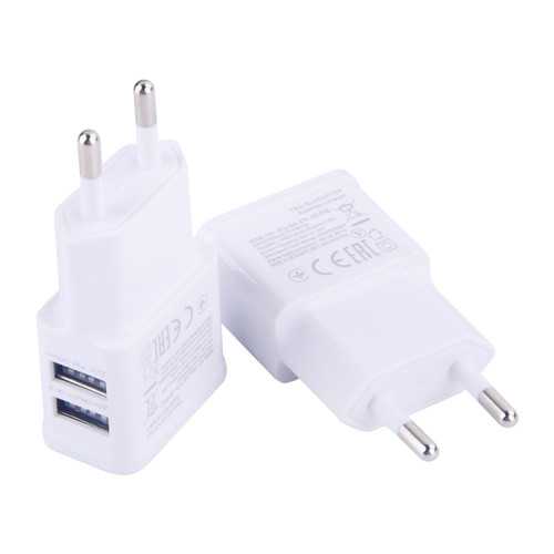 Universal Dual USB EU plug 5V 2A Wall Travel Power Charger Adapter