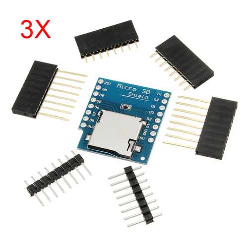 3Pcs Micro SD Card Shield For D1 Mini TF WiFi ESP8266 SD Wireless Module