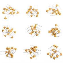 Charger l&#39;image dans la galerie, 900pcs 20pF - 1uF 50V 18 Values Leaded Multilayer / Monolithic Ceramic Capacitor Assorted Kit 50pcs Each Value
