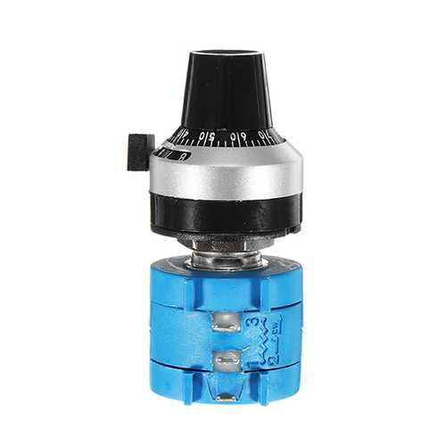 3590S-2-103L 10K Ohm 2W Multi Turn Wirewound Potentiometer With 10 Turns Counting Dial Rotary Knob Set