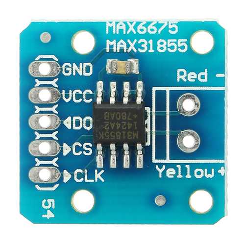5Pcs MAX31855 MAX6675 SPI K Thermocouple Temperature Sensor Module Board Geekcreit for Arduino - products that work with official Arduino boards