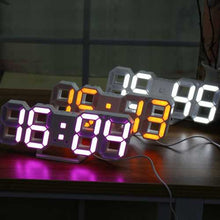 Load image into Gallery viewer, Large Modern Digital Led Skeleton Wall Clock Timer 24/12 Hour Display 3D Gife
