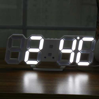 Large Modern Digital Led Skeleton Wall Clock Timer 24/12 Hour Display 3D Gife