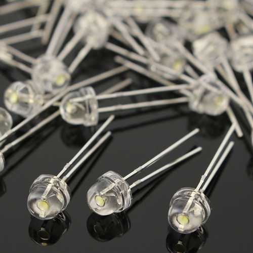 300pcs F5 5mm White Bright Diode Straw Hat Super Light LED Assortment Kit