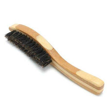 Load image into Gallery viewer, Portable Men Boar Bristle Beard Brush Facial Hair Shaving Brush Long Bamboo Handle
