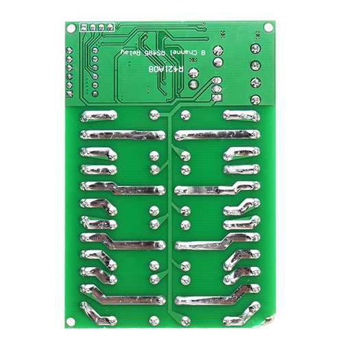 8 Channel DC 12V RS485 Relay Module Modbus RTU 485 Remote Control Switch For PLC PTZ Camera Security Monitoring