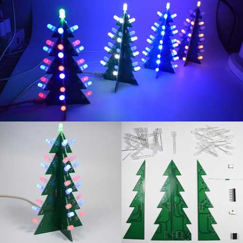Geekcreit? DIY Star Effect 3D LED Decorative Christmas Tree Kit
