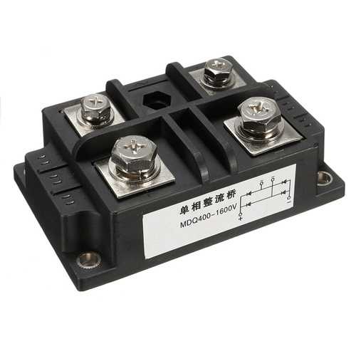 MDQ 400A Amp 1600V Power Single Phase Diode Metal Case Bridge Rectifier 4 Pins