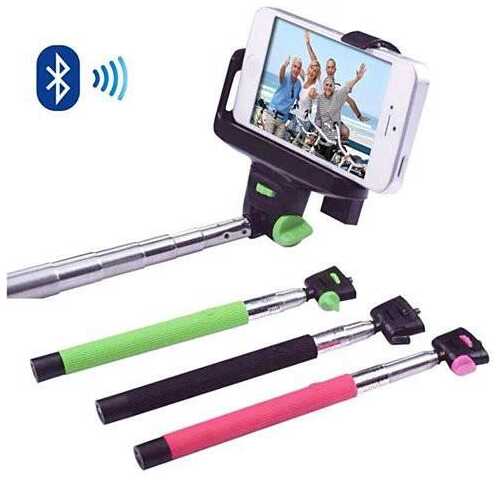 Selfie Bluetooth Monopod Stick for your smartphone or camera - Color: Black