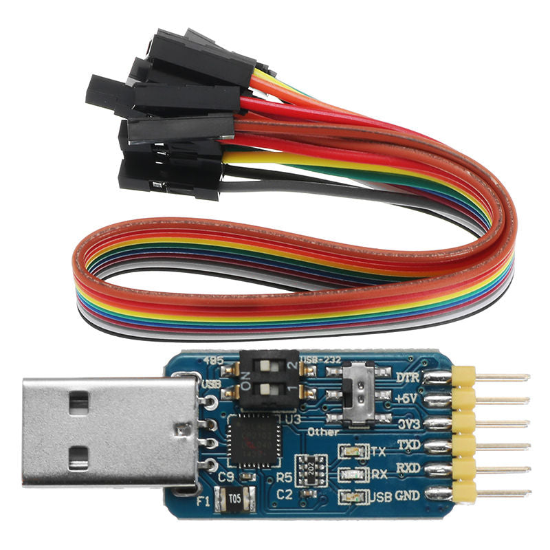 3Pcs 6 In 1 CP2102 USB To TTL 485 232 Converter 3.3V / 5V Compatible Six Multifunction Serial Module