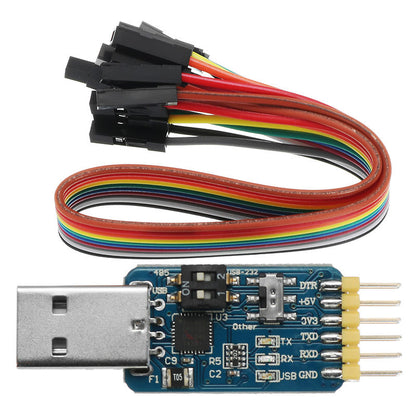 3Pcs 6 In 1 CP2102 USB To TTL 485 232 Converter 3.3V / 5V Compatible Six Multifunction Serial Module