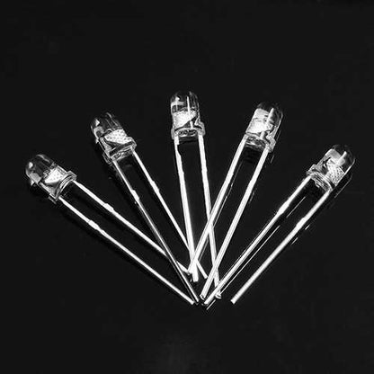 300Pcs 3mm 2.5-3.2V RGB Bright Colorful Flash LED F3 Light Emitting Diode For Christmas Tree Kit