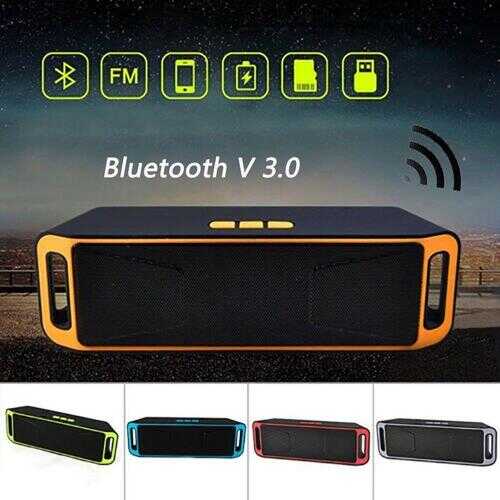 Tune Thunder Rechargeable Wireless Bluetooth Portable Speaker Outdoor USB/TF/FM Radio Stereo - Color: White