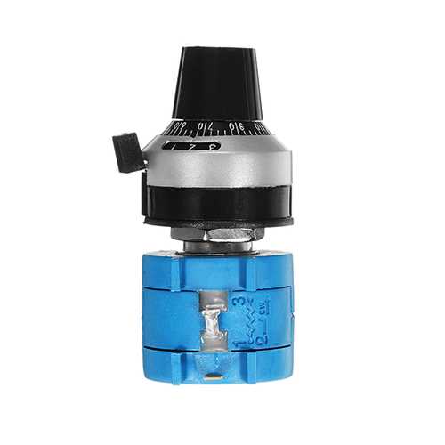5pcs 3590S-2-502L 5K Ohm 2W Multi Turn Precision Potentiometer With 10 Turns Counting Dial Rotary Knob Set Adjustable Resistor Error 5%