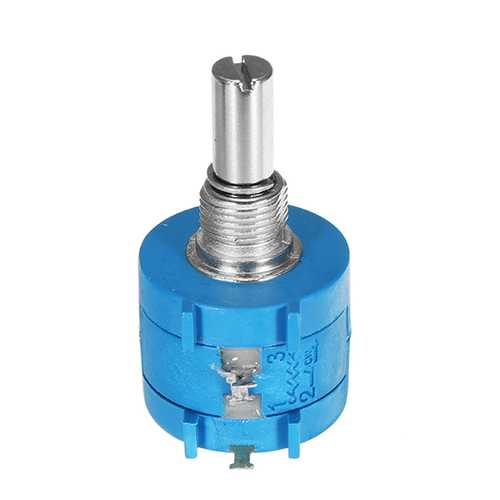 5pcs 3590S-2-502L 5K Ohm 2W Multi Turn Precision Potentiometer With 10 Turns Counting Dial Rotary Knob Set Adjustable Resistor Error 5%