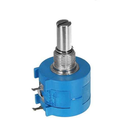 5pcs 3590S-2-502L 5K Ohm 2W Multi Turn Precision Potentiometer With 10 Turns Counting Dial Rotary Knob Set Adjustable Resistor Error 5%