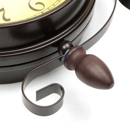 Rotating Double Side Wall Clock Garden Indoor & Outdoor Station Wall Mounted With Bracket