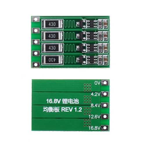 4S 16.8V BMS PCB 18650 Lithium Battery Charger Protection Board Balanced Current 100mA