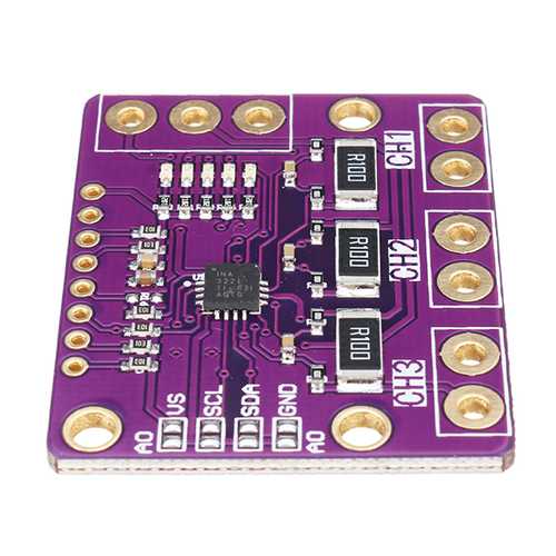3Pcs CJMCU-3221 INA3221 Triple-way Low Side / High Side I2C Output Current Power Monitor Module