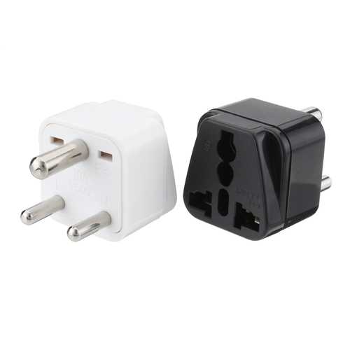 Universal AC Power Type D 3 Pin Round Plug Travel Adapter Convert