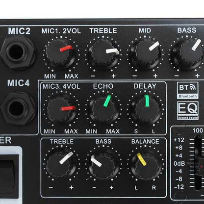 Sunbuck AV-MP326BT 220V 800W 4 ohm 2CH EQ bluetooth Stereo Amplifier Support USB Disk SD Card