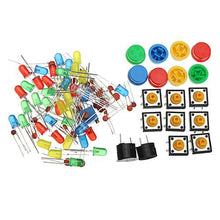 Cargar imagen en el visor de la galería, AOQDQDQD? Resistor Buzzer Breadboard LED Dupont Cable Electronic Element Starter Kits
