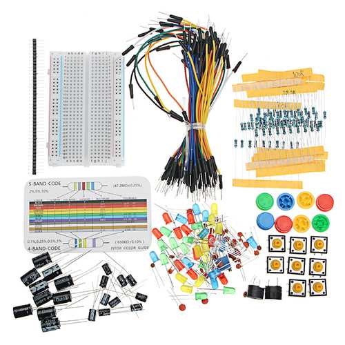 AOQDQDQD? Resistor Buzzer Breadboard LED Dupont Cable Electronic Element Starter Kits