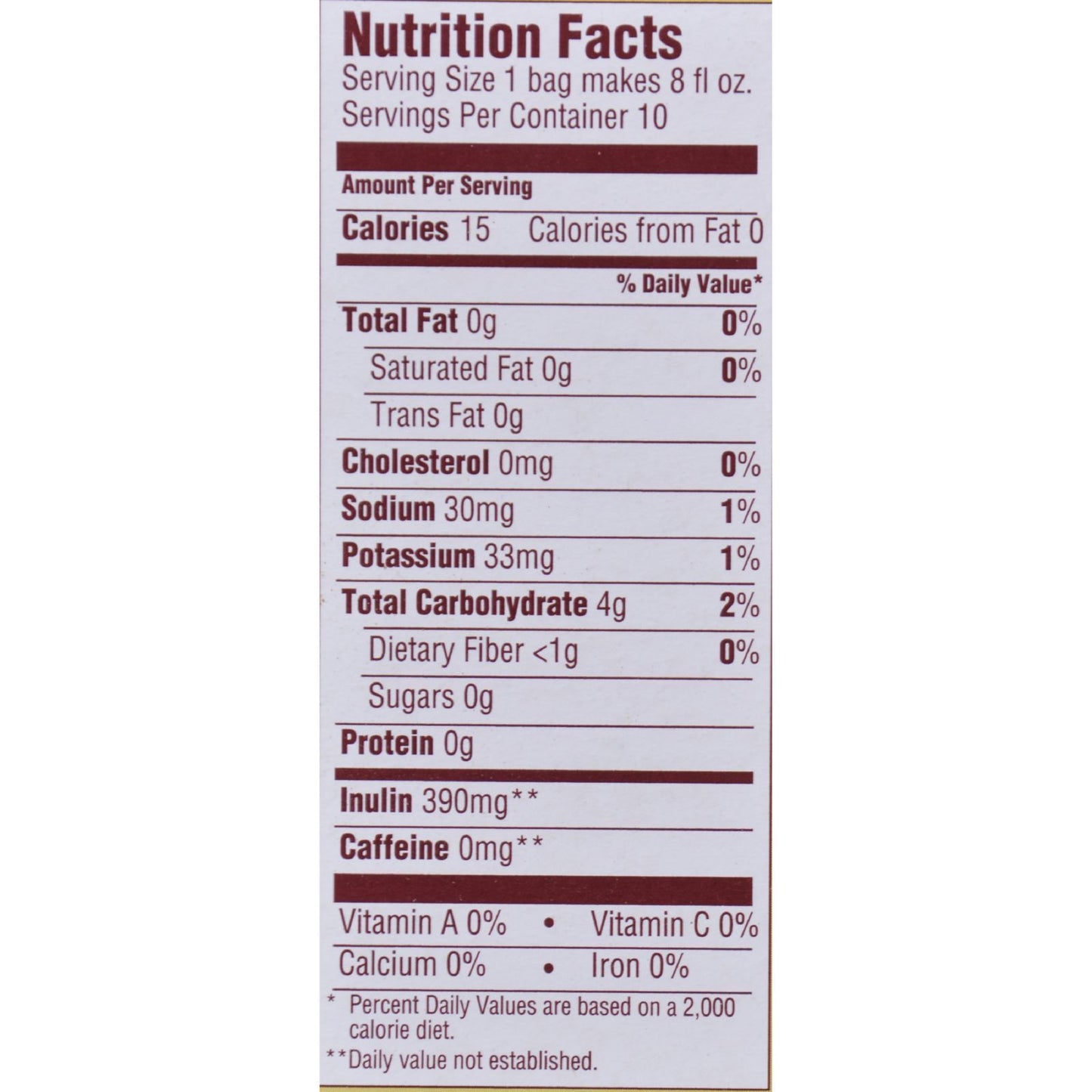 Teeccino Organic Herbal Coffee - Dandelion Dark Roast - 10 Bags - Case of 6