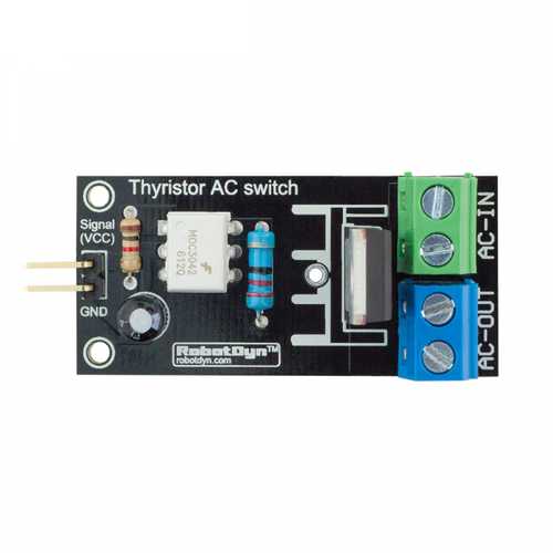 5Pcs RobotDyn? Thyristor AC Switch Relay Module 3.3V/5V Logic AC 220V/5A Peak 10A