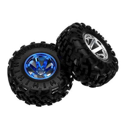 Smart Robot Car Accessories 130mm Diameter Blue/Silver Rubber Wheels Suit M4 Coupling