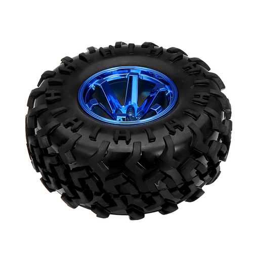 Smart Robot Car Accessories 130mm Diameter Blue/Silver Rubber Wheels Suit M4 Coupling