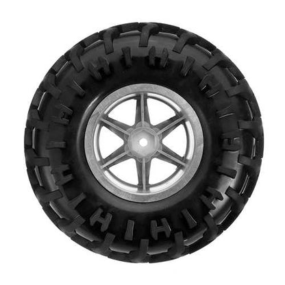 Smart Robot Car Accessories 130mm Diameter Blue/Silver Rubber Wheels Suit M4 Coupling