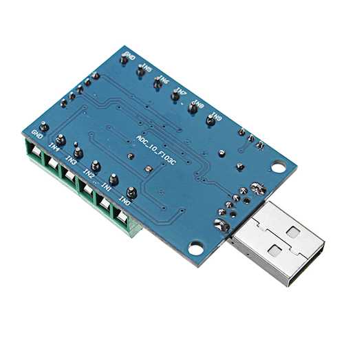 USB Interface 10 Channel 12Bit AD Sampling Data Acquisition STM32 UART Communication ADC Module