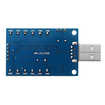 USB Interface 10 Channel 12Bit AD Sampling Data Acquisition STM32 UART Communication ADC Module