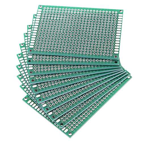 Geekcreit? 10pcs 50x70mm FR-4 2.54mm Double Side Prototype PCB Printed Circuit Board
