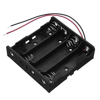 New Version DC 14.8V 4 Slot 4 Series 18650 Battery Holder Box Case With 2 Leads And Spring