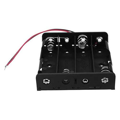 New Version DC 14.8V 4 Slot 4 Series 18650 Battery Holder Box Case With 2 Leads And Spring
