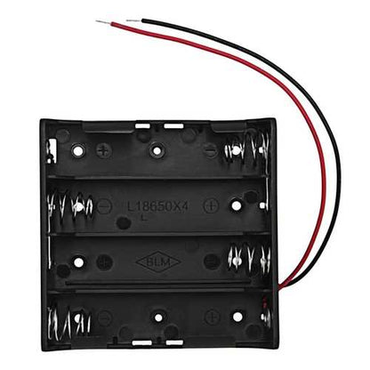 New Version DC 14.8V 4 Slot 4 Series 18650 Battery Holder Box Case With 2 Leads And Spring