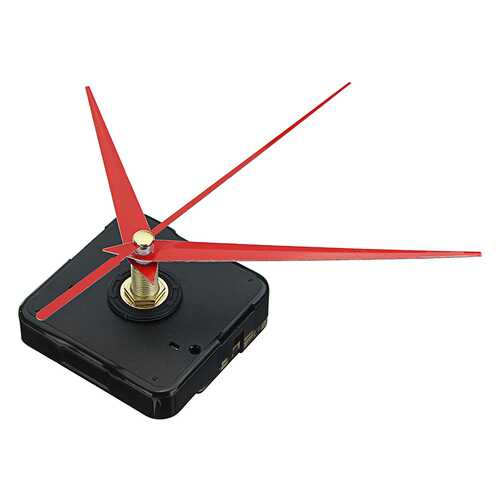 20mm Shaft Length DIY Red Triangle Hands Silent Quartz Wall Clock Movement Mechanism For Replacement