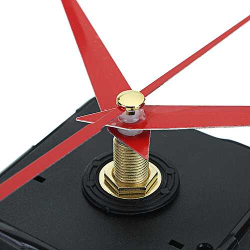 20mm Shaft Length DIY Red Triangle Hands Silent Quartz Wall Clock Movement Mechanism For Replacement