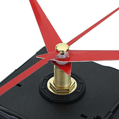 20mm Shaft Length DIY Red Triangle Hands Silent Quartz Wall Clock Movement Mechanism For Replacement