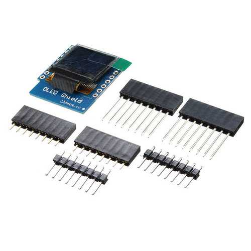 5Pcs 0.66 Inch OLED Shield For D1 Mini 64X48 IIC I2C