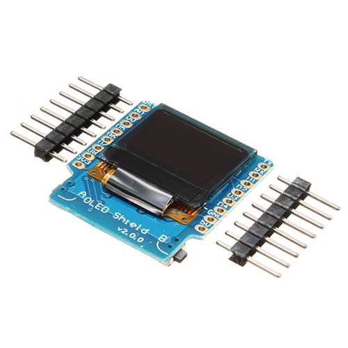 Geekcreit? OLED Shield V2.0.0 Expansion Board For D1 Mini 0.66 Inch 64x48 IIC I2C Two Button